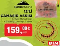 NORTH PACİFİC 12'Lİ ÇAMAŞIR ASKISI NORTH PACİFİC 12'Lİ ÇAMAŞIR ASKISI